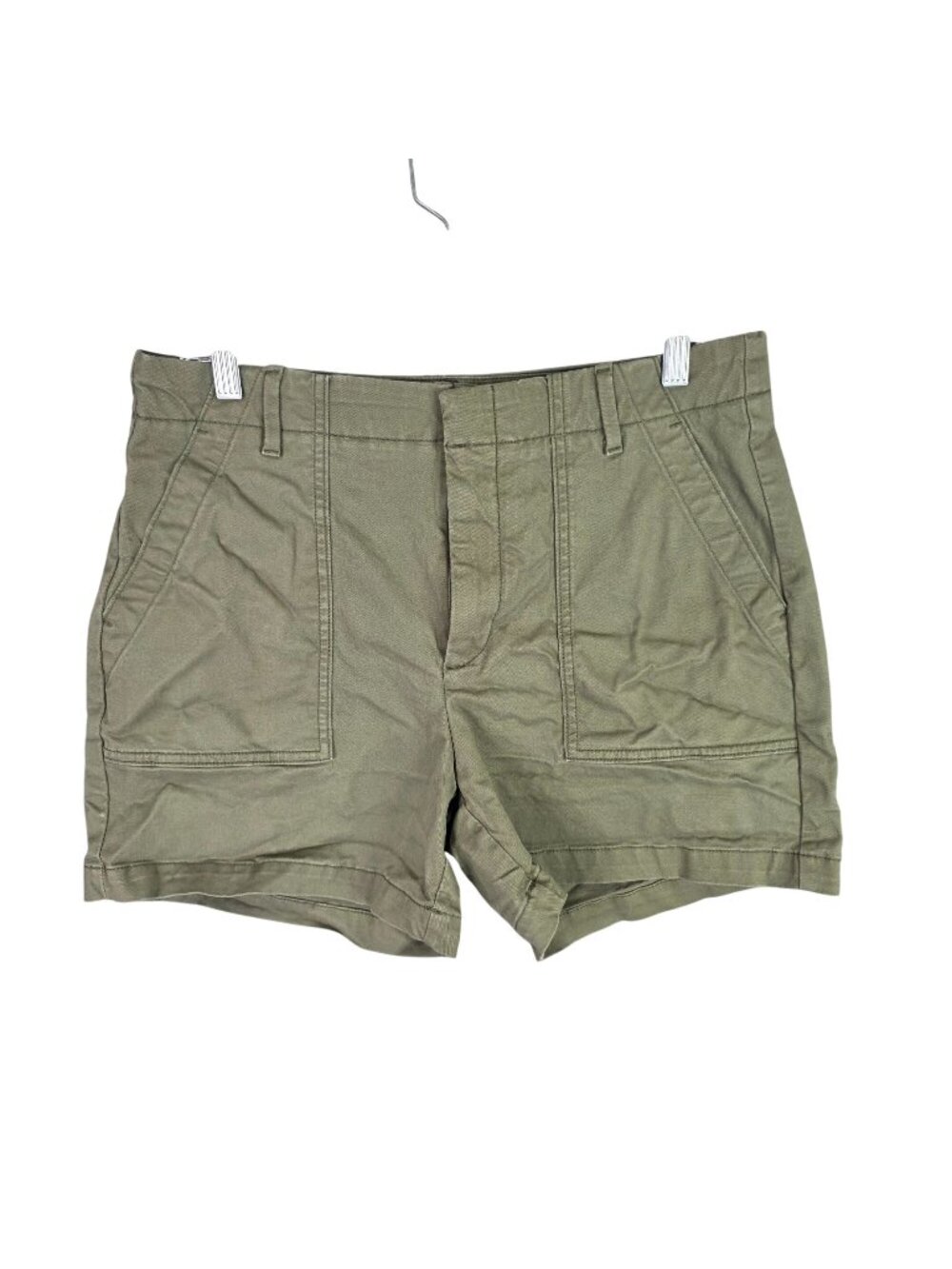 Womens Banana Republic Authentic Chino Green Shorts Cotton Blend Stretch Size 10